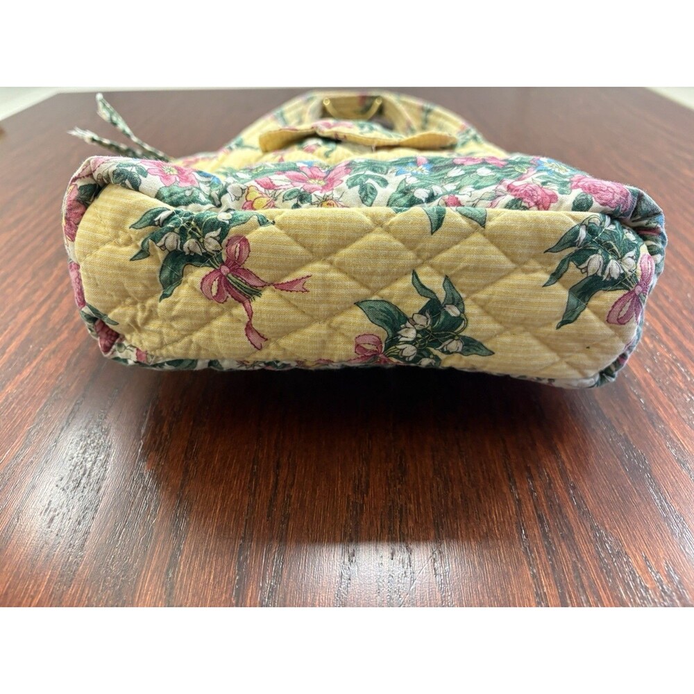 Vintage Vera Bradley Villager Tote Hope Yellow Floral Retired Quilted Bag - Picture 5 of 12